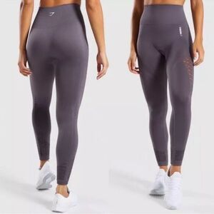 Gymshark Energy Seamless Leggings Gray High Waist Laser Cut Athletic Size XS/S